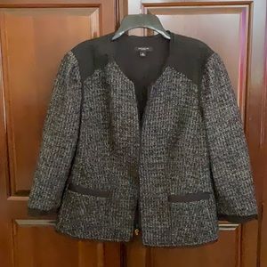 ANN TAYLOR Jacket with Semi-Sheer Detail - Size 16- 1/4 length sleeves